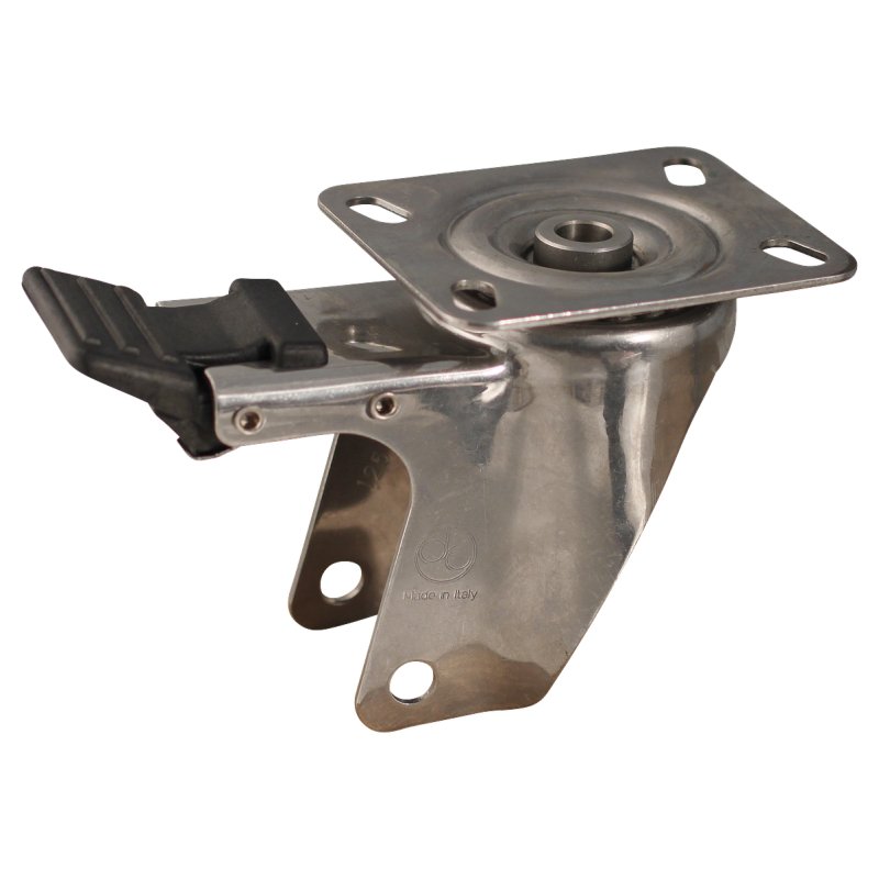 roulette pivotante avec frein 125mm serie 35 ᠆ 29 montage de la plaque palier lisse
