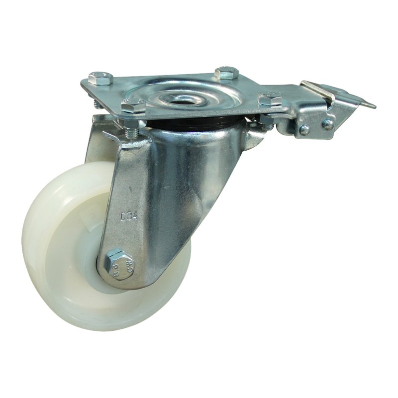 roulette pivotante 150mm serie 34 ᠆ 11 plaatbevestiging met uitsparing richtingvastzetter roulement à billes