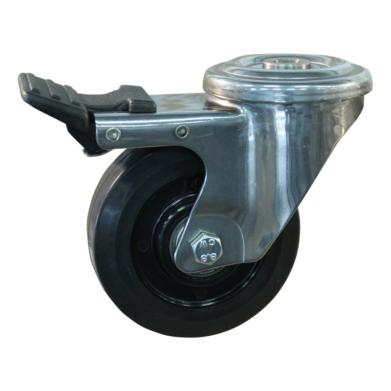 roulette pivotante avec frein 100mm série 16 ᠆ 29 trou pour boulon roulement à billes