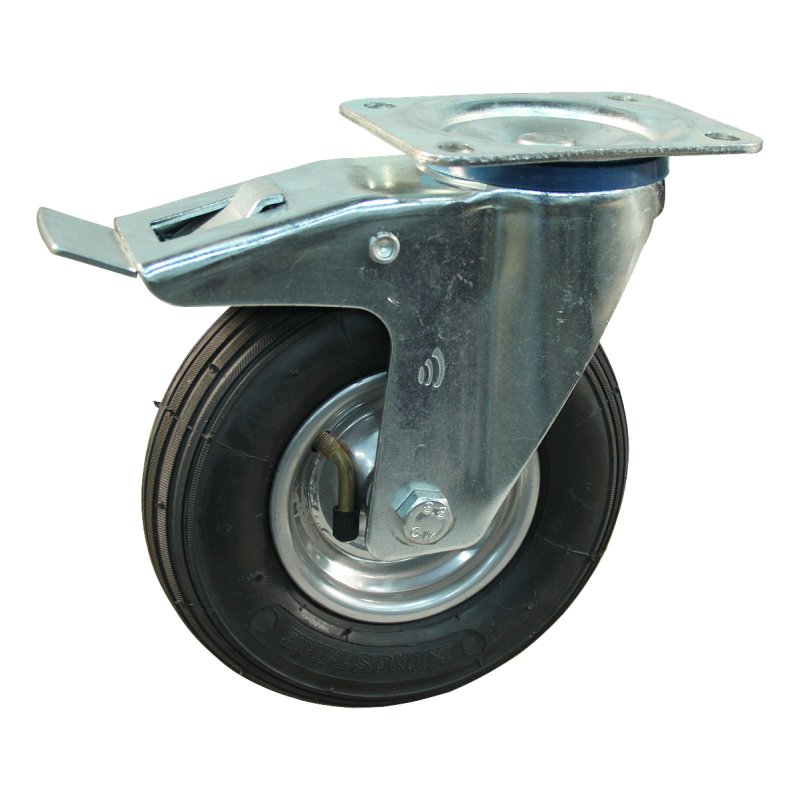 roulette pivotante 200x50 1.25x3.8 (200x50) ET0 NL60mm métal V-5501 gris argent 200mm 12 montage de la plaque roulement à roule