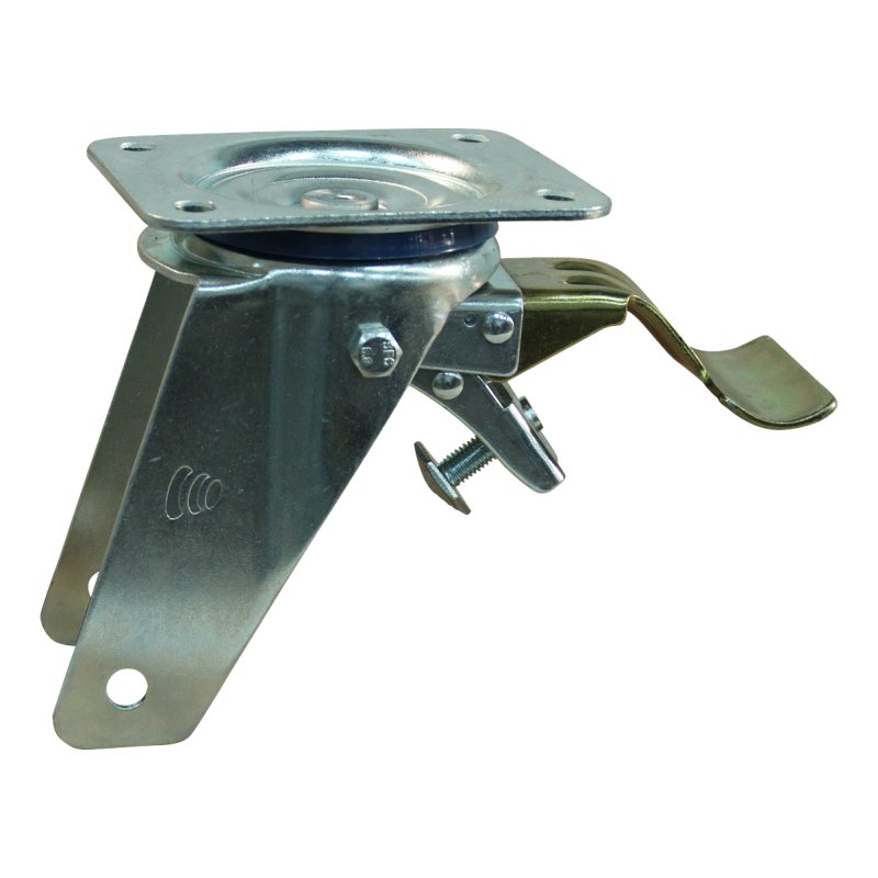roulette pivotante avec frein 2.50-4 2.10x4H2 ET0 NL75mm métal V-6606 gris 12 montage de la plaque roulement à billes