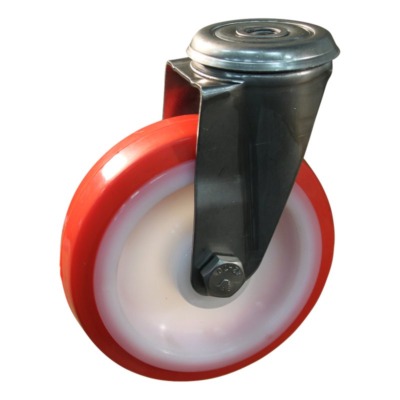 roulette pivotante 100mm série 27 ᠆ 30 trou pour boulon palier lisse