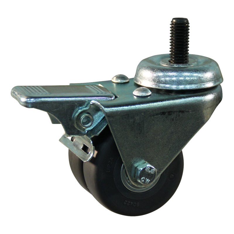 roulette pivotante avec frein 50mm serie 64 ᠆ 42 draadstift M10 roulement à billes