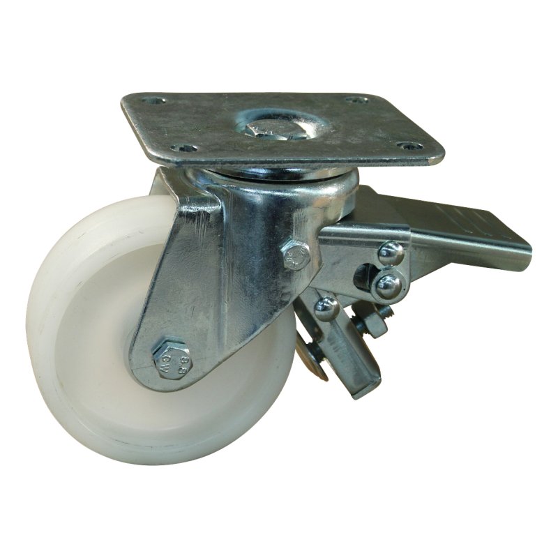 roulette pivotante avec frein 160mm serie 33 ᠆ 19 montage de la plaque palier lisse