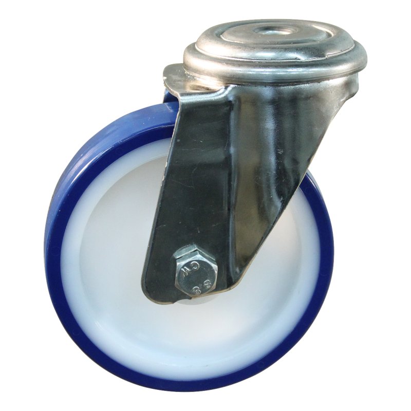 roulette pivotante 100mm série 27 ᠆ 31 trou pour boulon palier lisse