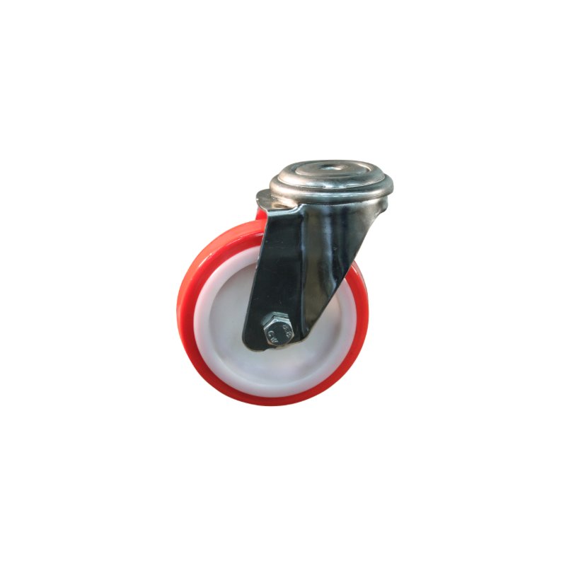 roulette pivotante 100mm série 27 ᠆ 31 trou pour boulon Roulement à billes en inox