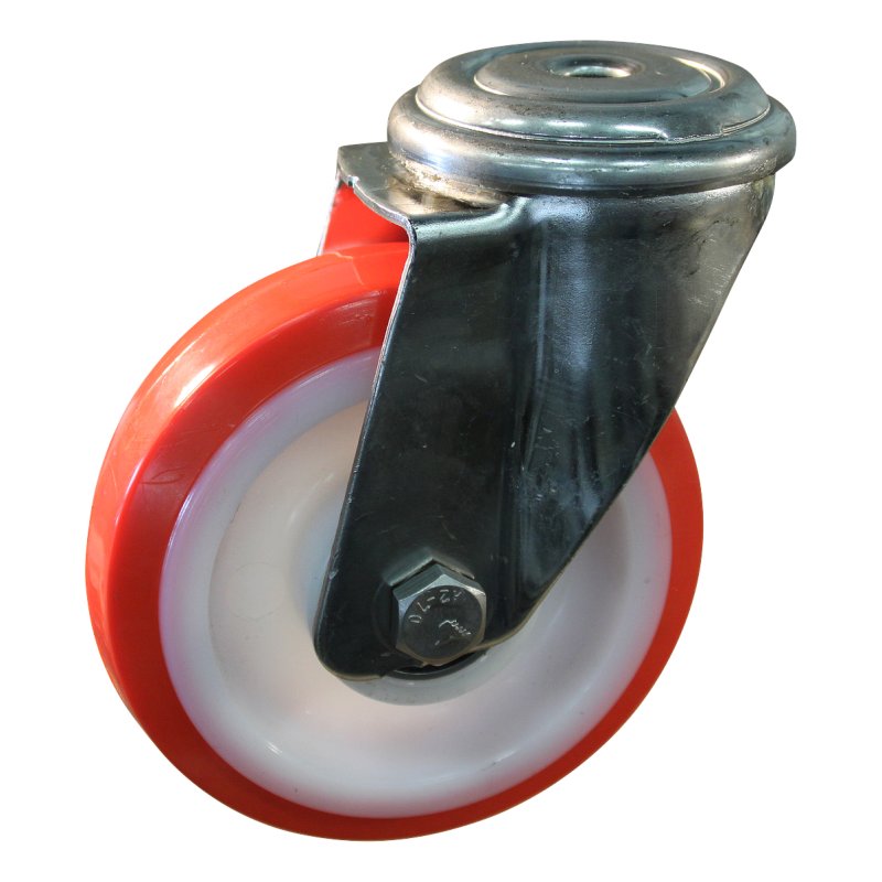 roulette pivotante 150mm série 27 ᠆ 31 trou pour boulon Roulement à billes en inox
