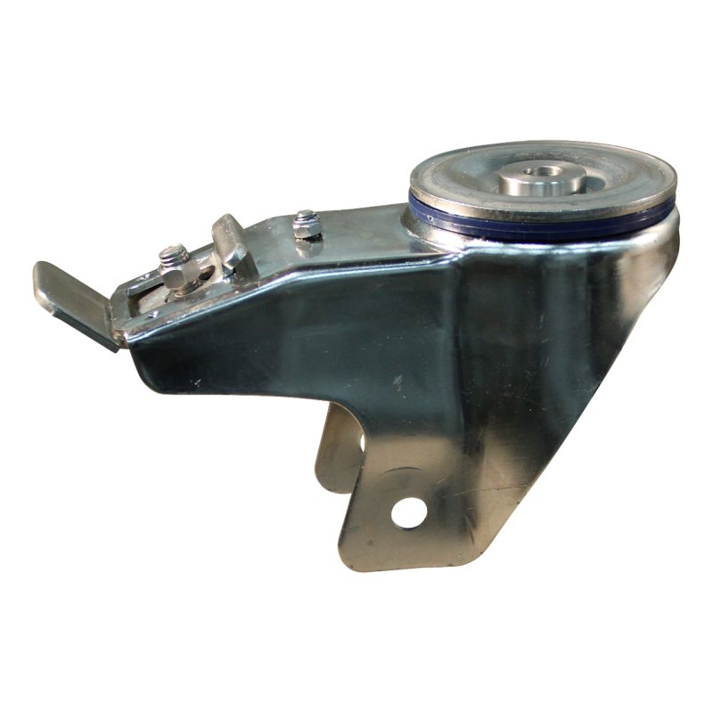 roulette pivotante avec frein 150mm série 27 ᠆ 31 trou pour boulon roulement à aiguilles éxécution inox