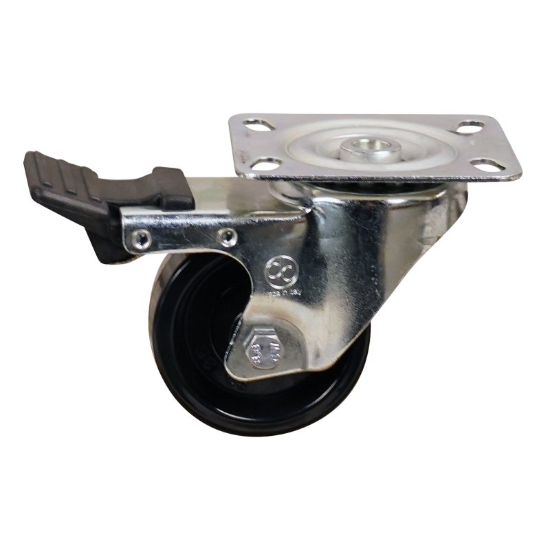 roulette pivotante avec frein 80mm serie 35 ᠆ 09 montage de la plaque palier lisse