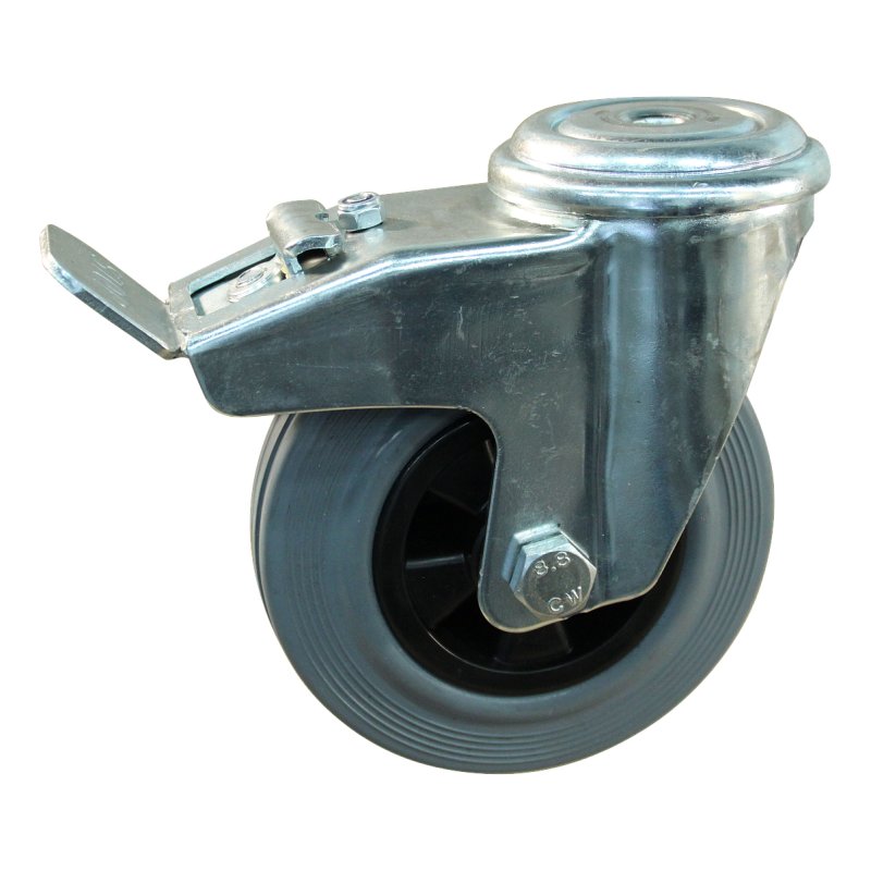 roulette pivotante avec frein 140mm serie 11 ᠆ 91 trou pour boulon roulement à rouleaux