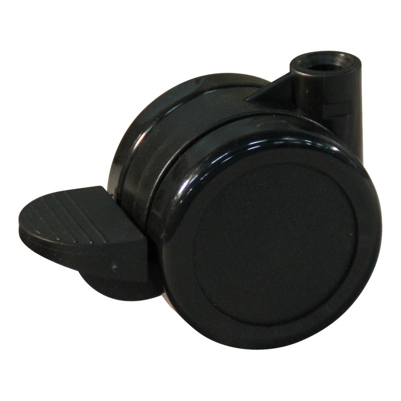 roulette pivotante avec frein 50mm série 65-73 draadstift M8 palier lisse