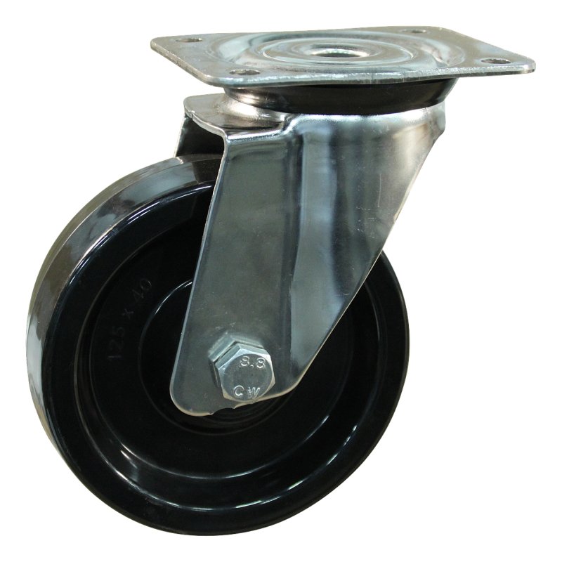 roulette pivotante 100mm serie 35 ᠆ 31 montage de la plaque palier lisse