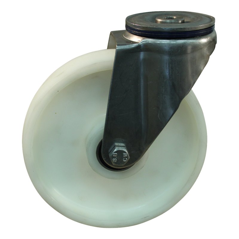 roulette pivotante 200mm serie 34 ᠆ 31 trou pour boulon Roulement à billes en inox