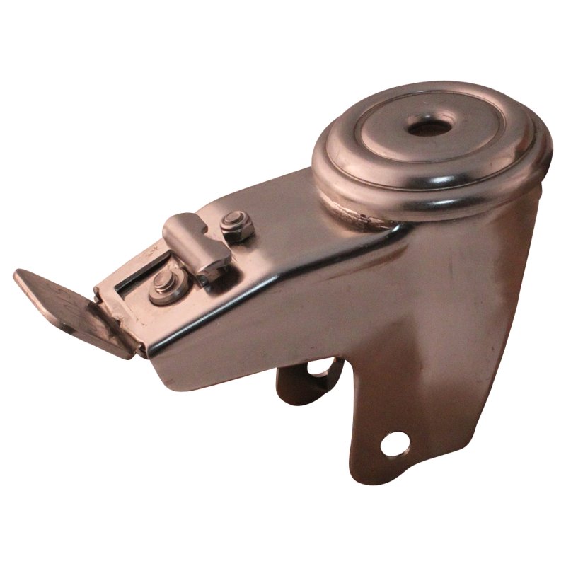 roulette pivotante avec frein 150mm serie 34 ᠆ 31 trou pour boulon roulement à aiguilles éxécution inox