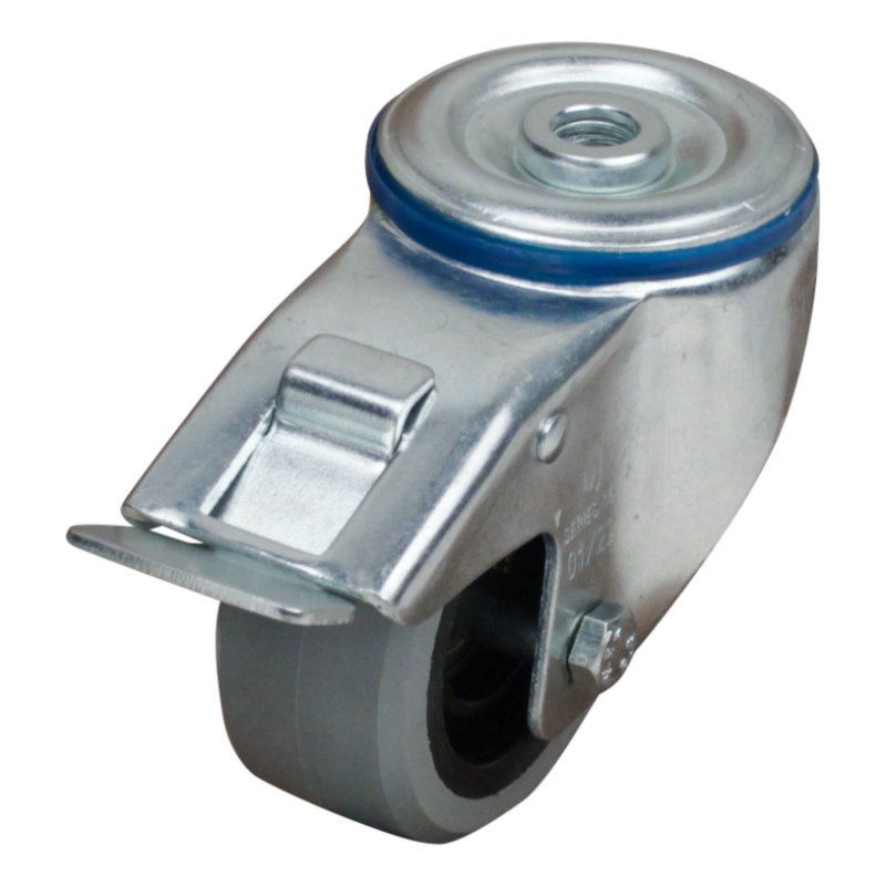 roulette pivotante avec frein 80mm série 14 ᠆ 15 trou pour boulon roulement à billes