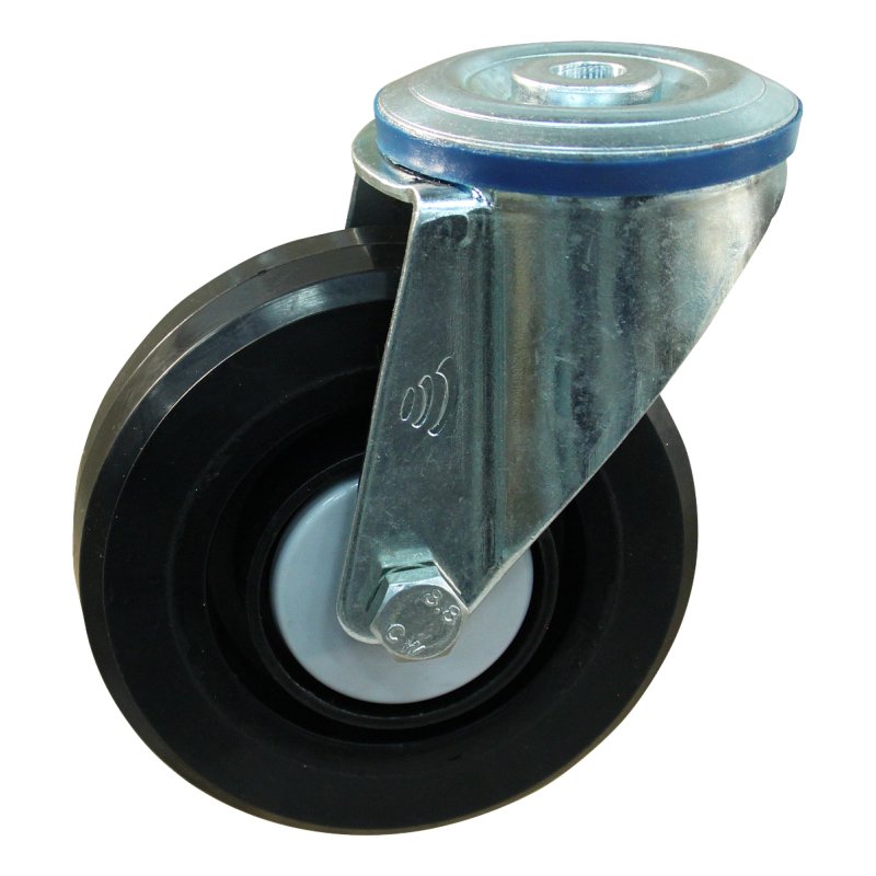 roulette pivotante 125mm série 07 ᠆ 10 trou pour boulon roulement à billes