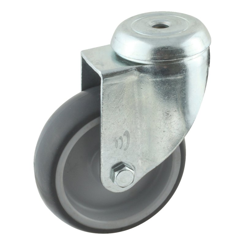 roulette pivotante 100mm série 69-61 trou pour boulon palier lisse