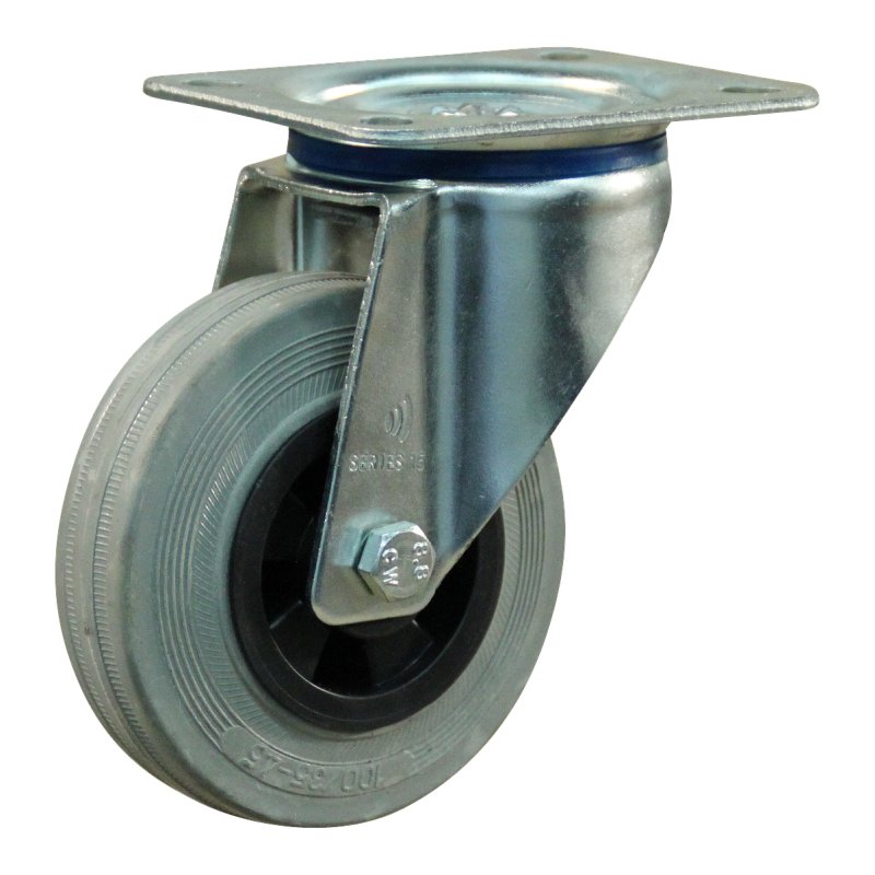roulette pivotante 125mm serie 11 ᠆ 15 montage de la plaque palier lisse