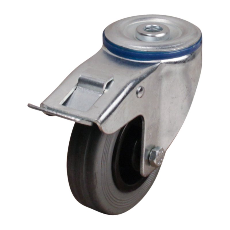 roulette pivotante avec frein 100mm serie 11 ᠆ 15 trou pour boulon palier lisse