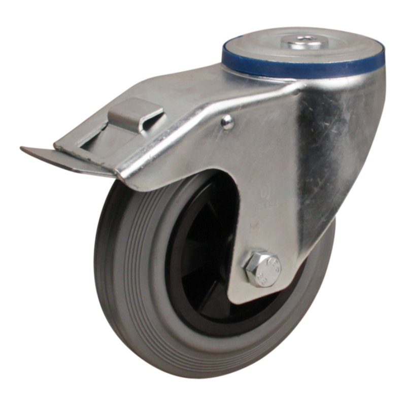 roulette pivotante avec frein 160mm serie 11 ᠆ 15 trou pour boulon palier lisse