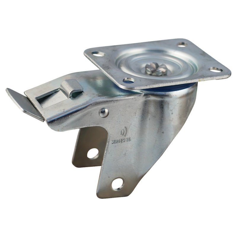 roulette pivotante avec frein 200mm serie 11 ᠆ 15 montage de la plaque palier lisse
