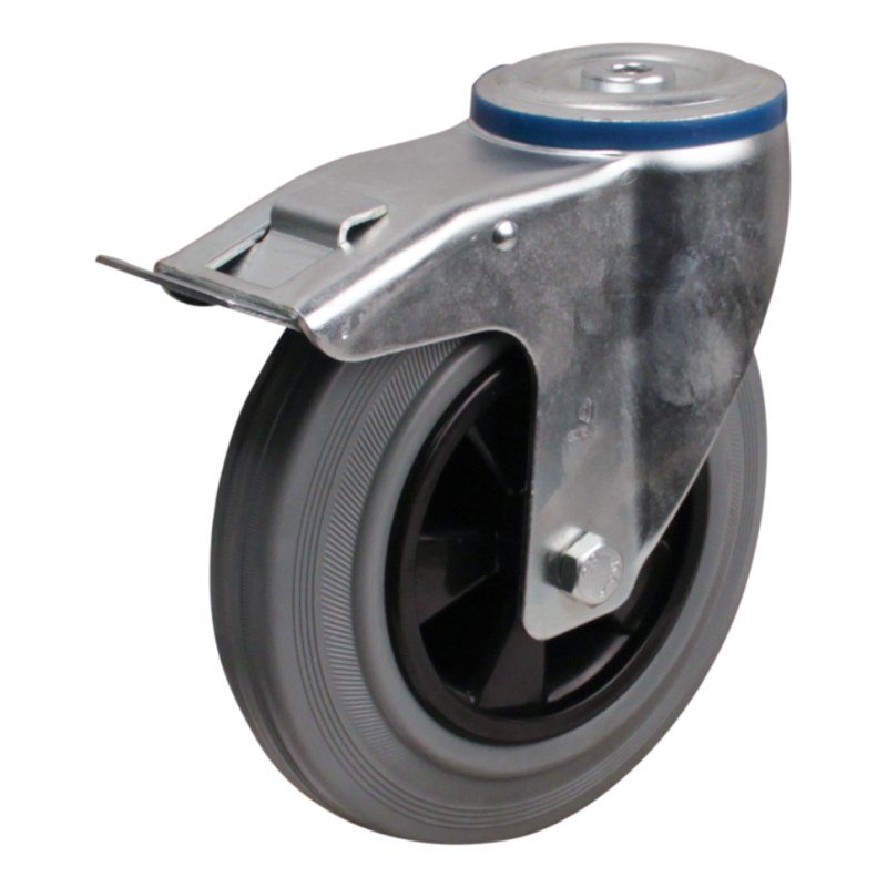 roulette pivotante avec frein 200mm serie 11 ᠆ 15 trou pour boulon roulement à rouleaux