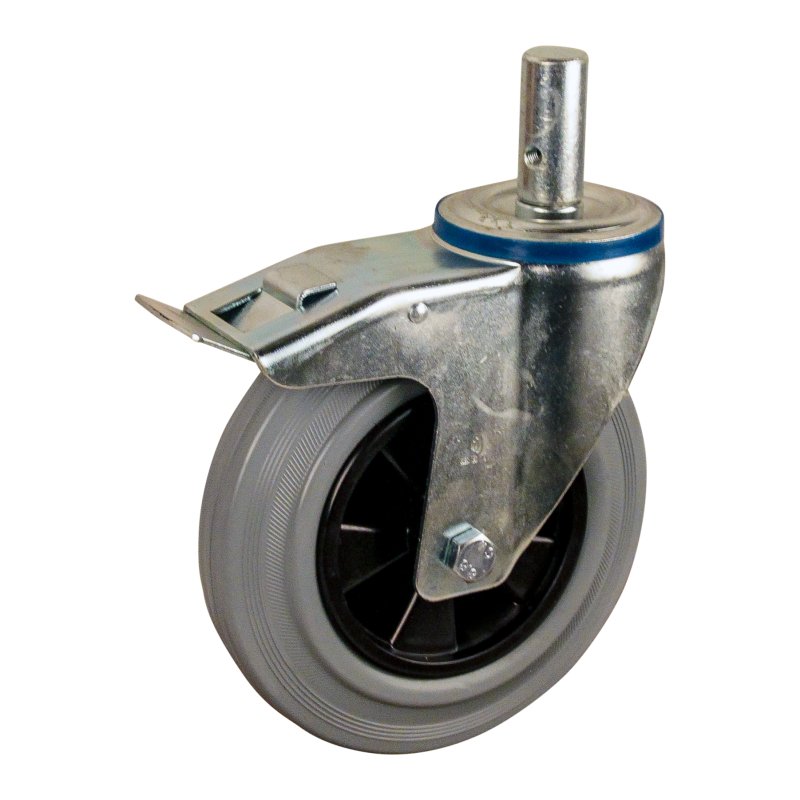 roulette pivotante avec frein 200mm serie 11 ᠆ 15 goupille palier lisse