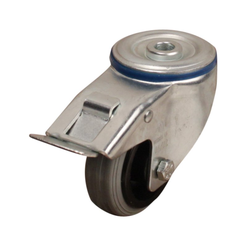 roulette pivotante avec frein 80mm serie 11 ᠆ 15 trou pour boulon roulement à rouleaux