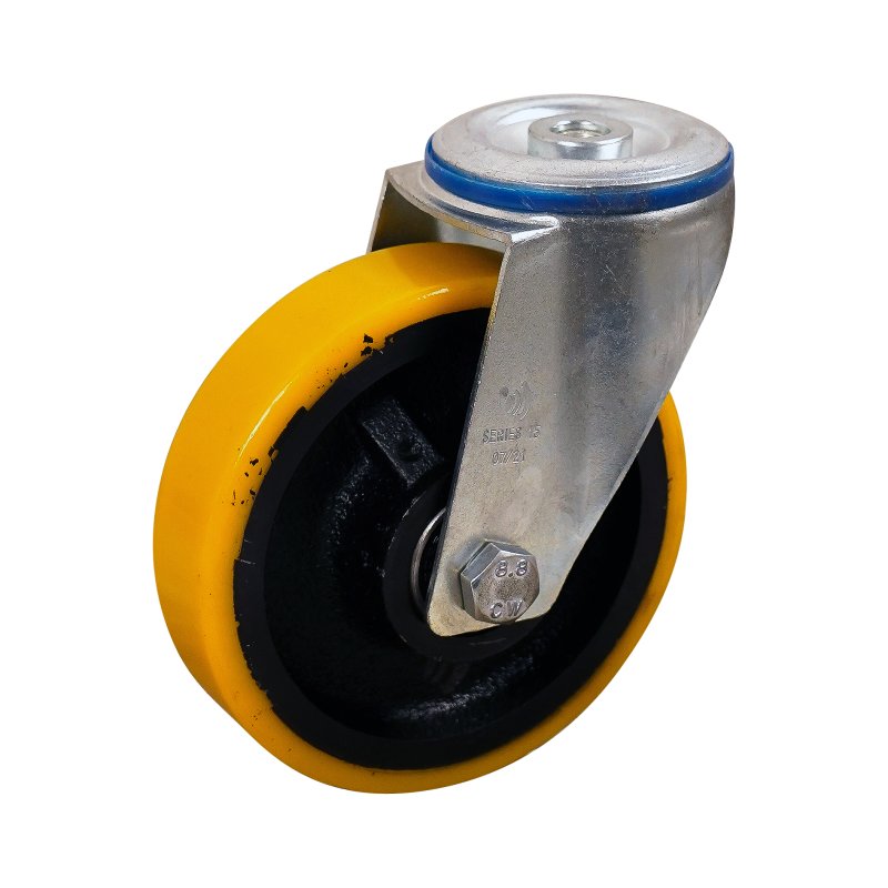 roulette pivotante 125mm série 28 ᠆ 15 trou pour boulon roulement à billes
