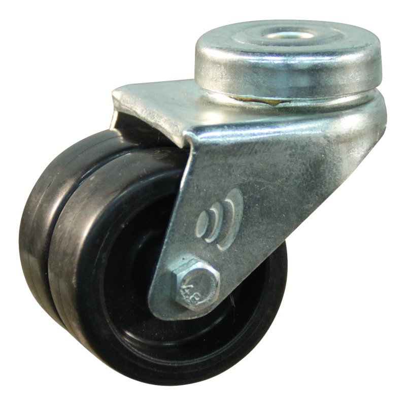 roulette pivotante 50mm serie 65 - 62 trou pour boulon palier lisse