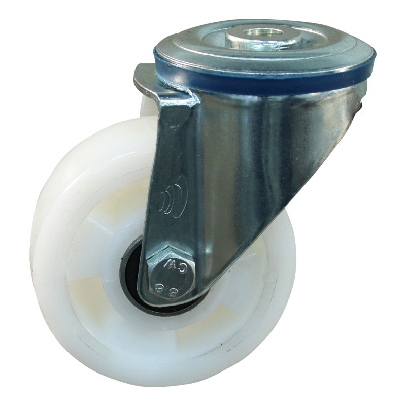 roulette pivotante 100mm serie 33 ᠆ 10 trou pour boulon roulement à billes