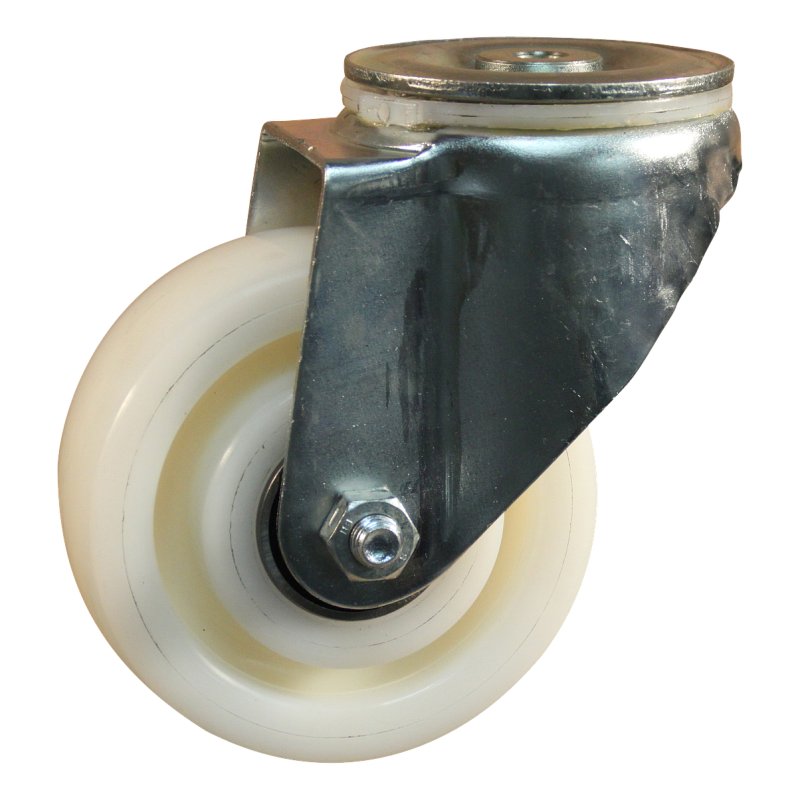 roulette pivotante 125mm serie 33 ᠆ 91 trou pour boulon roulement à billes