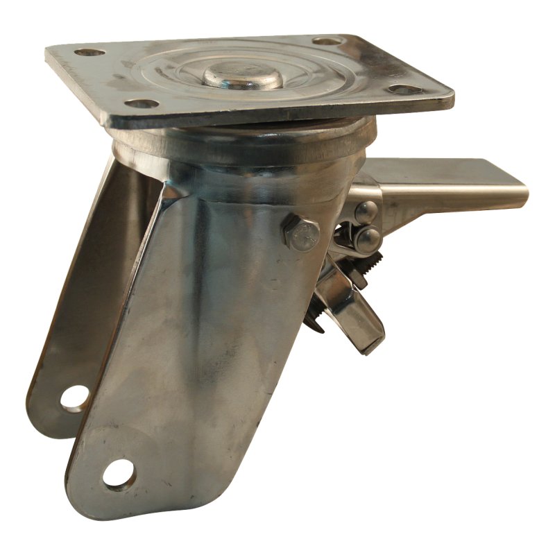 roulette pivotante avec frein 200mm serie 33 ᠆ 36 montage de la plaque Roulement à billes en inox