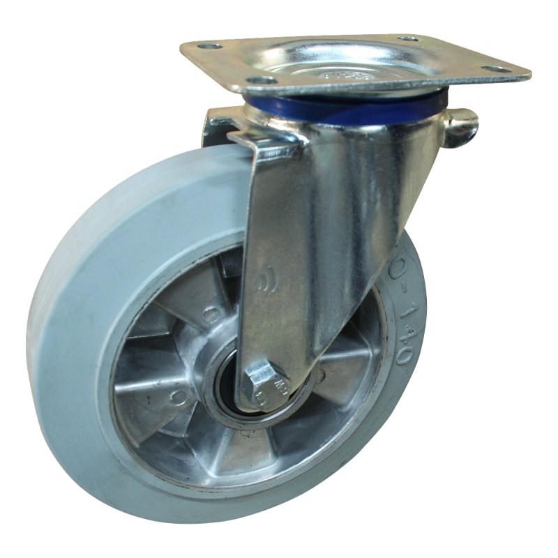 roulette pivotante 200mm serie 12 ᠆ 12 plaatbevestiging met uitsparing richtingvastzetter roulement à billes