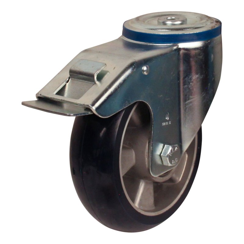 roulette pivotante avec frein 160mm série 03 ᠆ 15 trou pour boulon roulement à billes