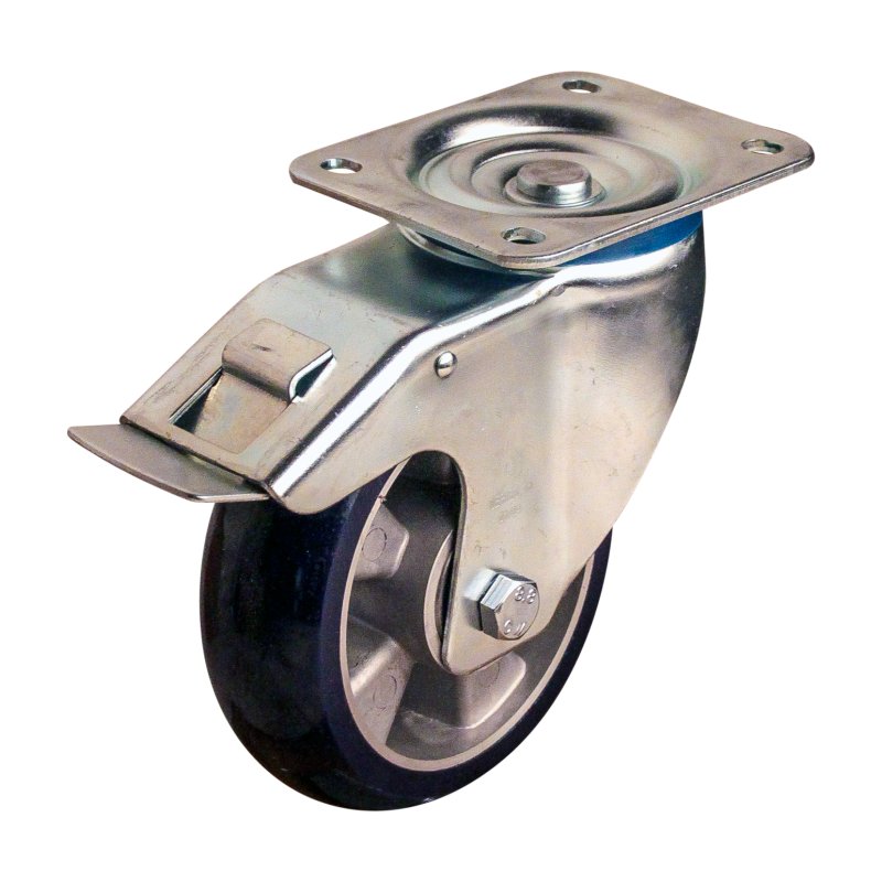 roulette pivotante avec frein 160mm série 03 ᠆ 15 trou pour boulon roulement à billes