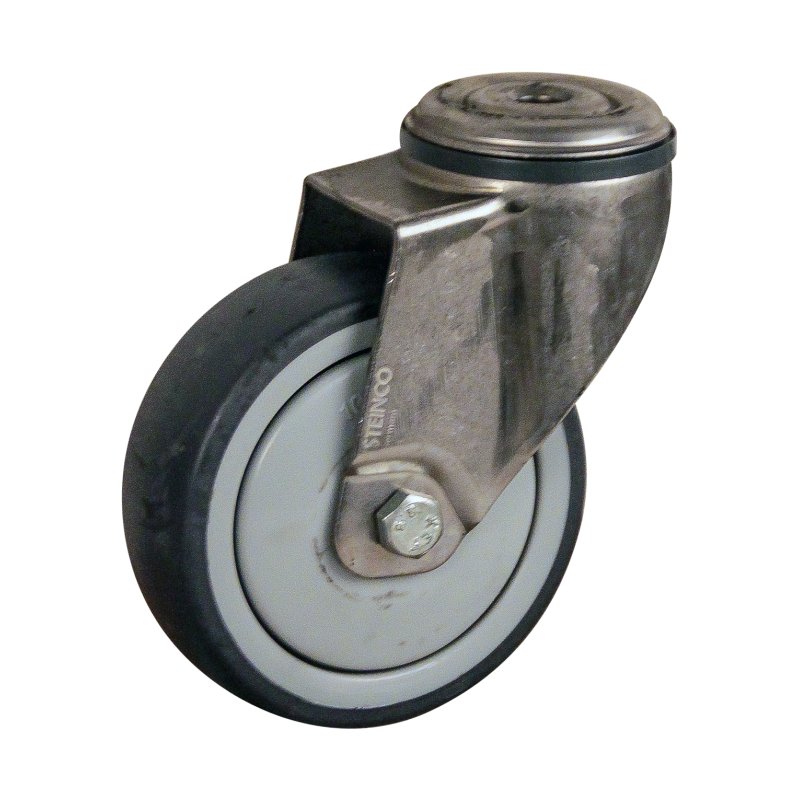 roulette pivotante 100mm serie 69 ᠆ 38 trou pour boulon roulement à billes