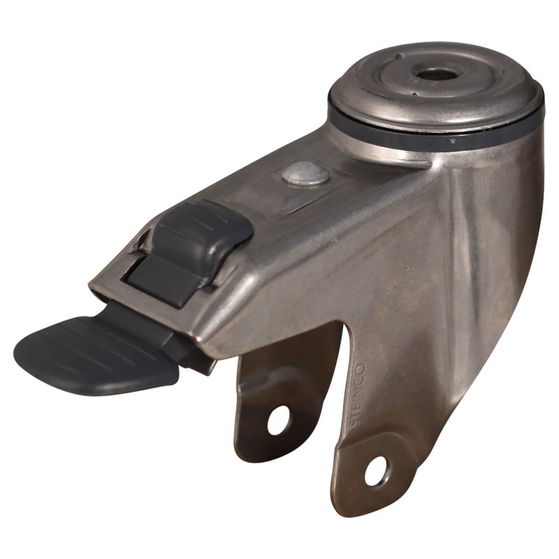 roulette pivotante avec frein 125mm serie 69 ᠆ 38 trou pour boulon roulement à billes