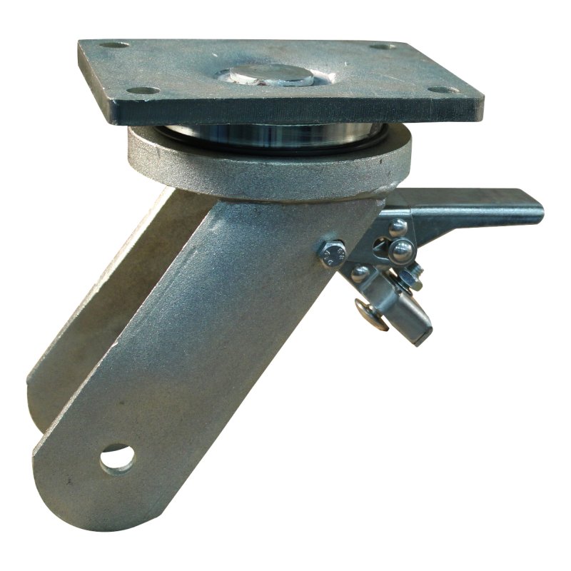 roulette pivotante avec frein 250mm série 28 ᠆ 22 montage de la plaque roulement à billes