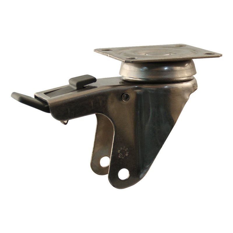 roulette pivotante avec frein 100mm serie 65 ᠆ 37 montage de la plaque palier lisse