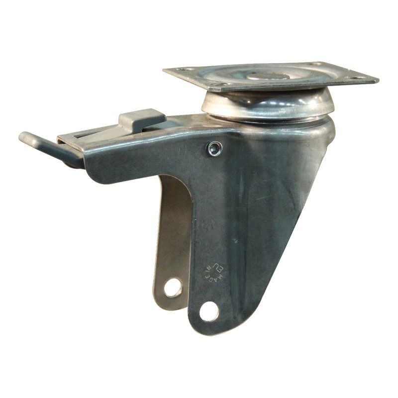 roulette pivotante avec frein 125mm serie 65 ᠆ 37 montage de la plaque palier lisse