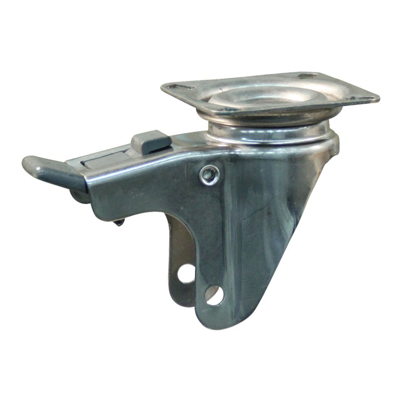 roulette pivotante avec frein 75mm serie 65 ᠆ 37 montage de la plaque palier lisse