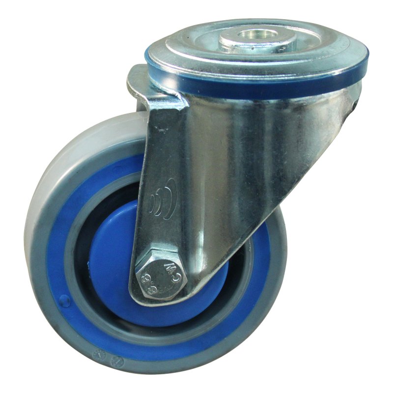 roulette pivotante 100mm série 09 ᠆ 10 trou pour boulon roulement à billes