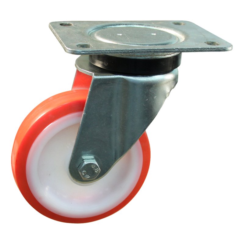 roulette pivotante 150mm série 27 ᠆ montage de la plaque palier lisse
