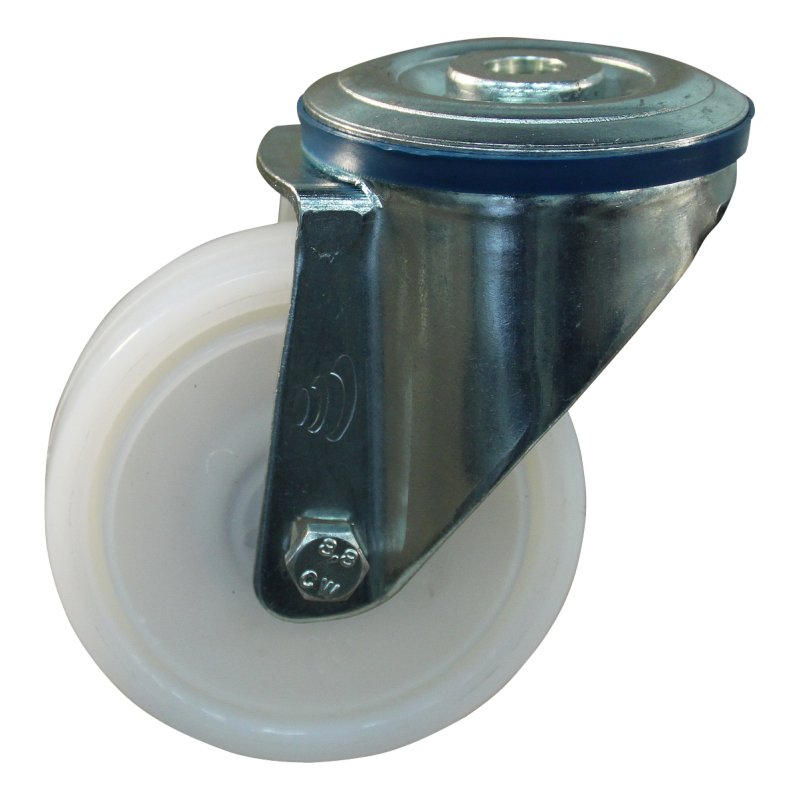 roulette pivotante 125mm serie 34 ᠆ 10 trou pour boulon roulement à billes