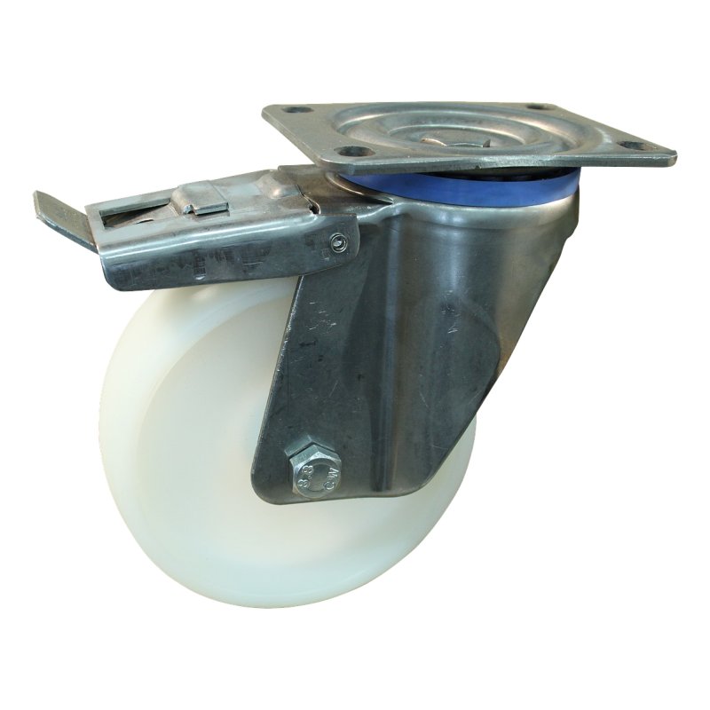 roulette pivotante avec frein 150mm serie 34 ᠆ 35 montage de la plaque palier lisse
