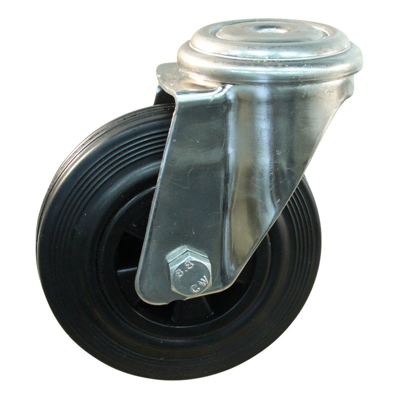 roulette pivotante 100mm série 01 ᠆ 31 trou pour boulon palier lisse