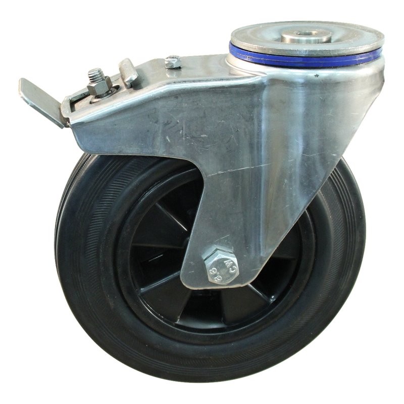 roulette pivotante avec frein 180mm série 01 ᠆ 31 trou pour boulon palier lisse