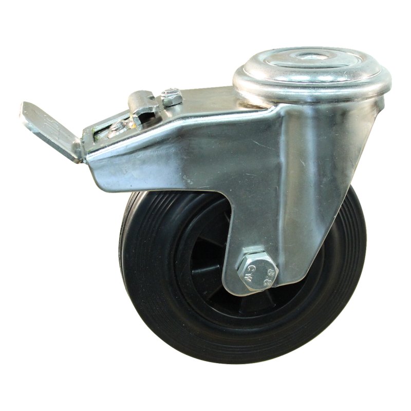 roulette pivotante avec frein 80mm série 01 ᠆ 31 trou pour boulon palier lisse