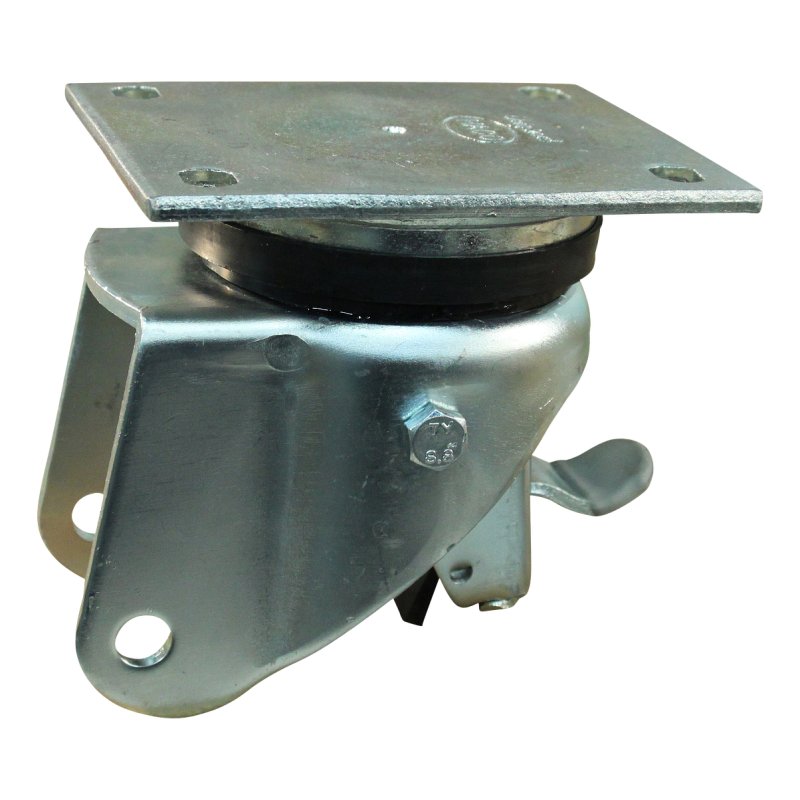 roulette pivotante avec frein 130mm serie 45 ᠆ 14 montage de la plaque palier lisse